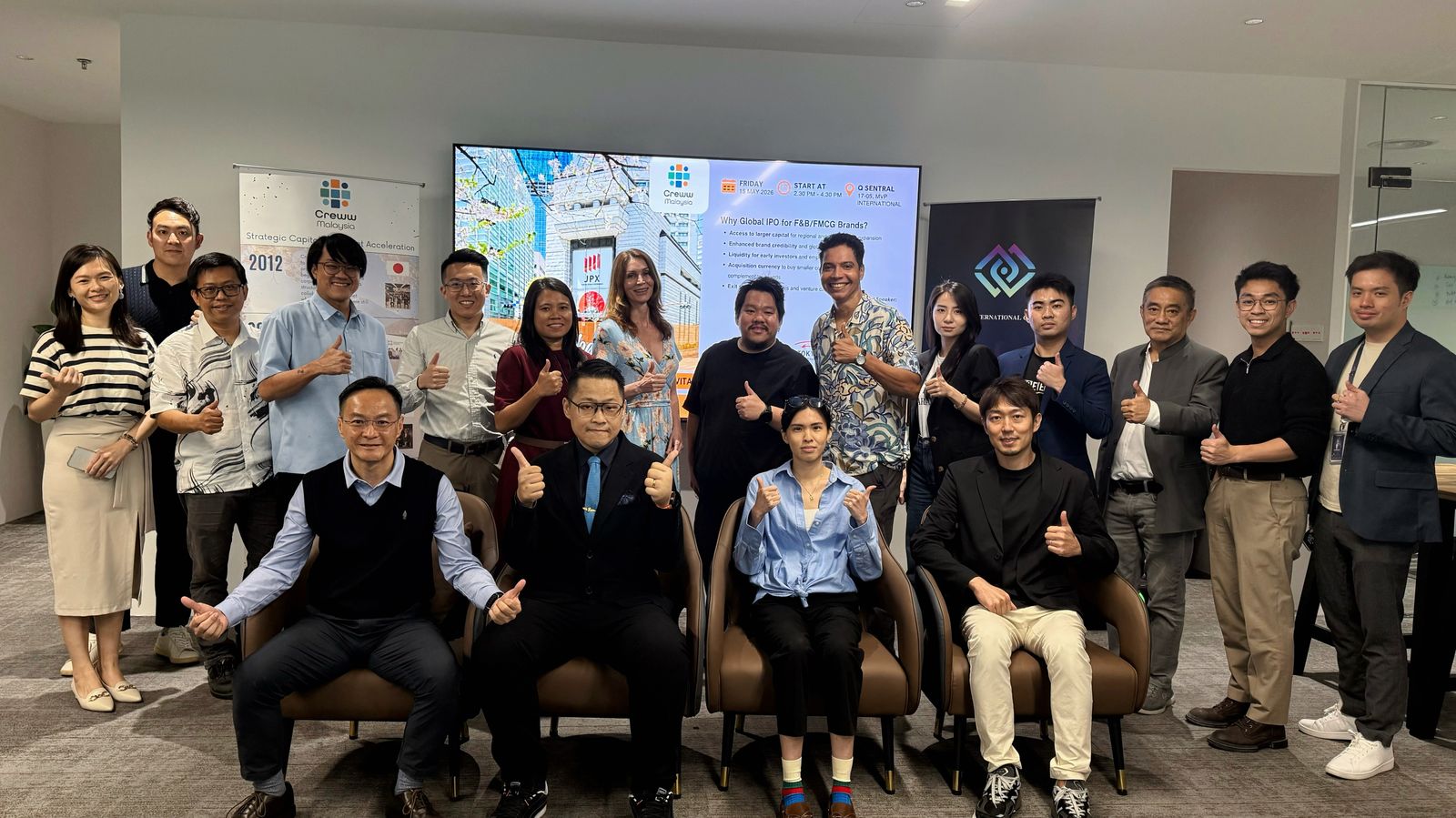 Founders and operators at the F&B Global IPO session